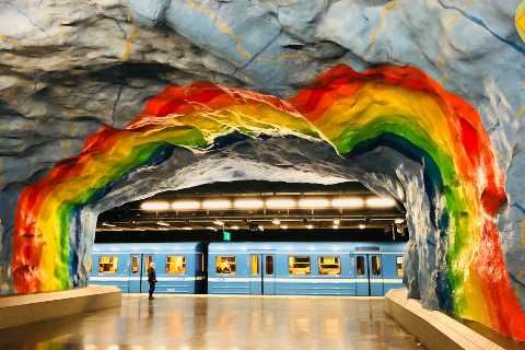 rainbow subway